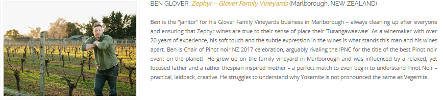 Ben Glover presenting at the IPNC in Oregon Zephyr Wine