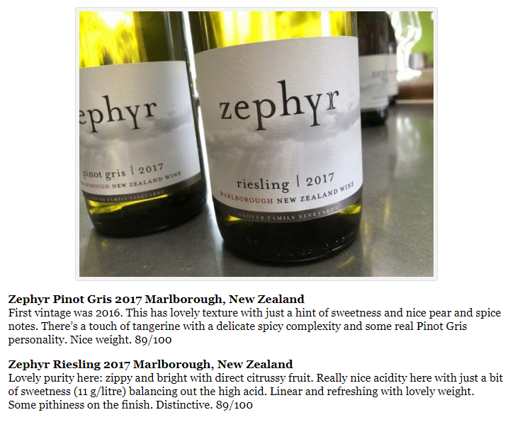 Jamie Goode's wine blog Zephyr Wine